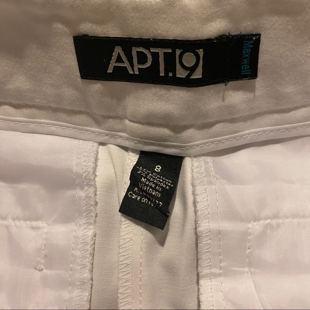 Apt 9 Cropped White Slacks (Capris) Size 8 - image 6